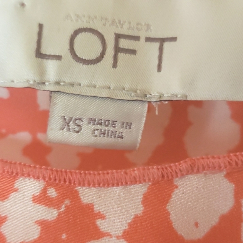 LOFT Sleeveless Boho Ribbon Strap Flowy Tank Top Size XS - Picture 7 of 8